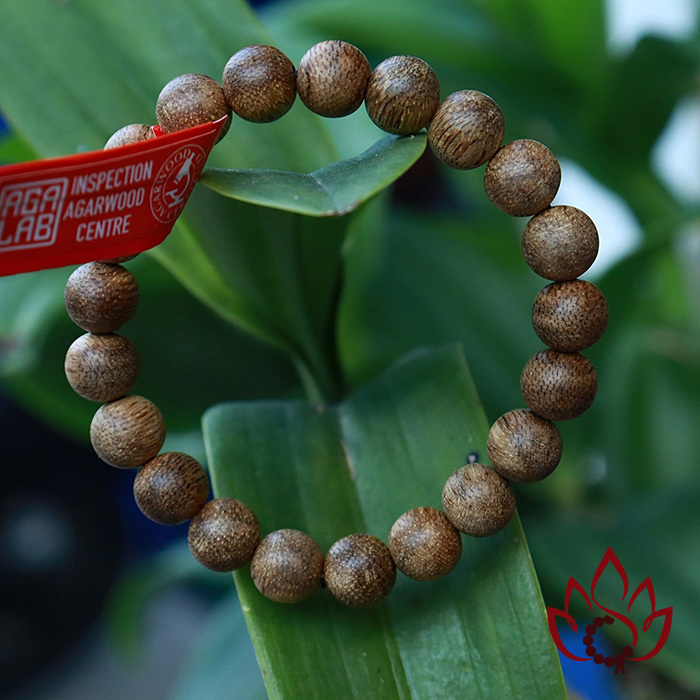 Vòng Trầm Hương Hạt Tròn 8 Ly Trầm Tốc Kiến Tự Nhiên
